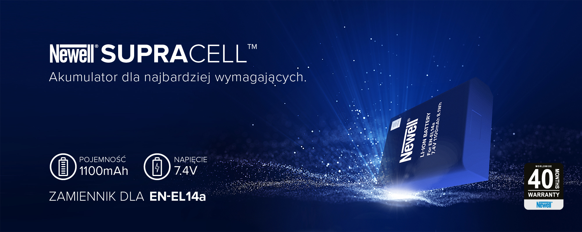 Akumulator Newell SupraCell Protect zamiennik EN-EL14a do Nikon